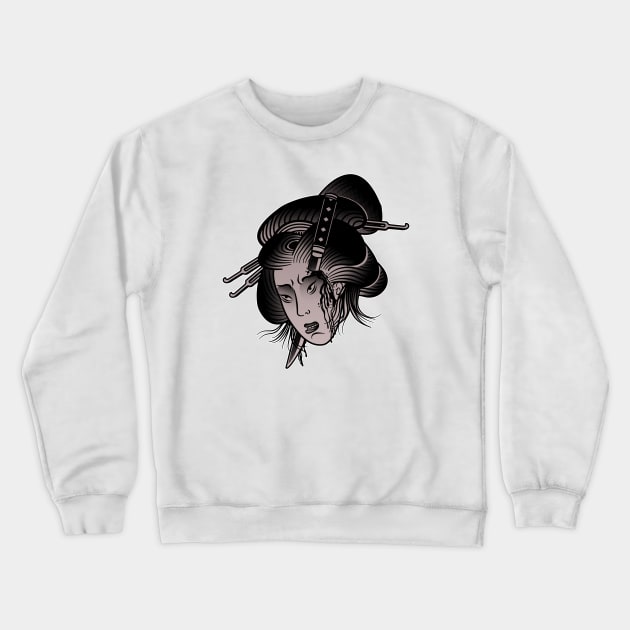 Namakubi - Sepia Crewneck Sweatshirt by RudeOne